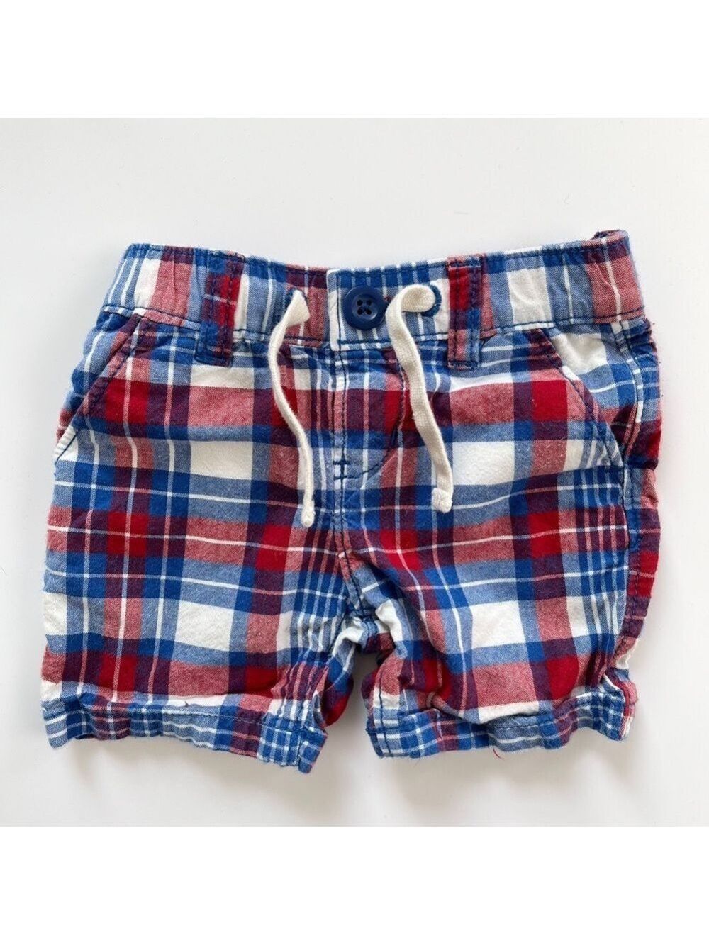 🩵 4/$20 Gap Plaid‎ Kids Shorts - Red and Blue